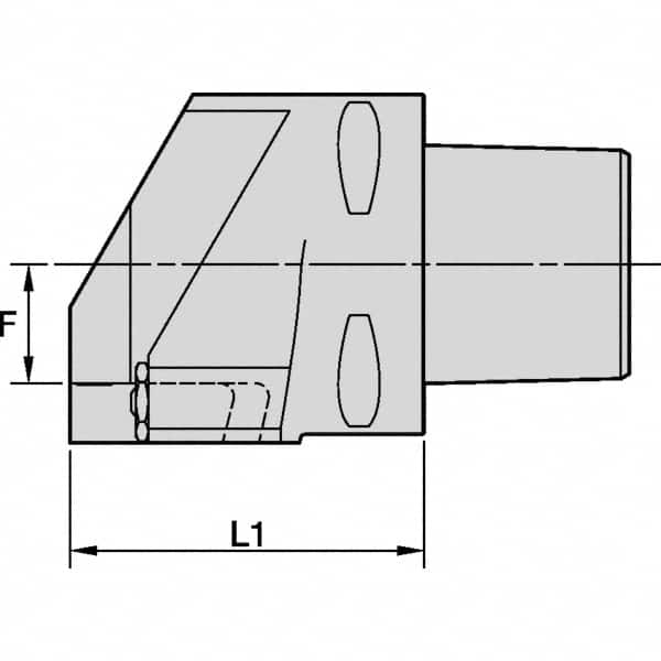 Kennametal - EG-P-GUP, EG-U-GUN, EG-U-GUP, ER-P-GUP, ER-U-GUN, ER-U-GUP Insert, 68.5mm Head Length, Modular Grooving Blade Holder Head - Right Hand Cut, System Size PSC80, Through Coolant, Series Beyond Evolution - Makers Industrial Supply