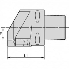 Kennametal - EG-P-GUP, EG-U-GUN, EG-U-GUP, ER-P-GUP, ER-U-GUN, ER-U-GUP Insert, 73.5mm Head Length, Modular Grooving Blade Holder Head - Left Hand Cut, System Size PSC80, Through Coolant, Series Beyond Evolution - Makers Industrial Supply