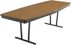 Barricks - 36" Long x 96" Wide x 30" High, Folding Table - Walnut & Black - Makers Industrial Supply