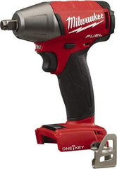 Milwaukee Tool - 1/2" Drive 18 Volt Pistol Grip Cordless Impact Wrench & Ratchet - 2,500 RPM, 0 to 3,200 BPM, 220 Ft/Lb Torque, Lithium-Ion Batteries Not Included - Makers Industrial Supply