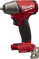 Milwaukee Tool - 3/8" Drive 18 Volt Pistol Grip Cordless Impact Wrench & Ratchet - 2,500 RPM, 0 to 3,200 BPM, 210 Ft/Lb Torque, Lithium-Ion Batteries Not Included - Makers Industrial Supply