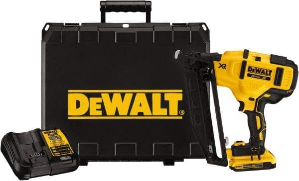 DeWALT - Cordless Cordless Brushless Finish Nailer Kit - 16 Gauge Nail Diam, 1-1/4 to 2-1/2" Long Nail, Lithium-Ion Batteries Included - Makers Industrial Supply