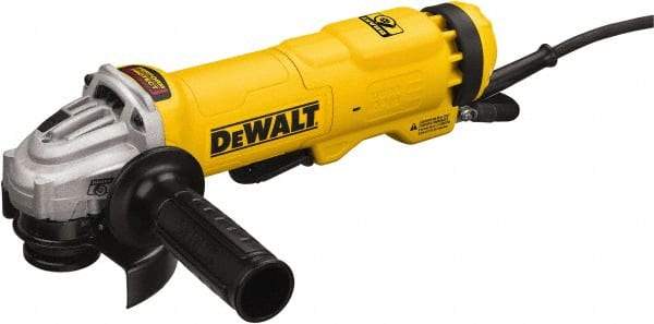 DeWALT - 4-1/2" Wheel Diam, 11,000 RPM, Corded Angle & Disc Grinder - 5/8-11 Spindle, 11 Amps - Makers Industrial Supply