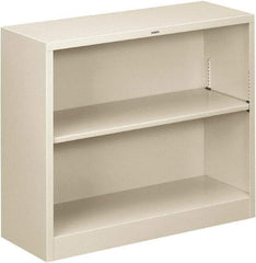 Hon - 2 Shelf, 29" High x 34-1/2" Wide Bookcase - 11-1/2" Deep, Steel, Light Gray - Makers Industrial Supply