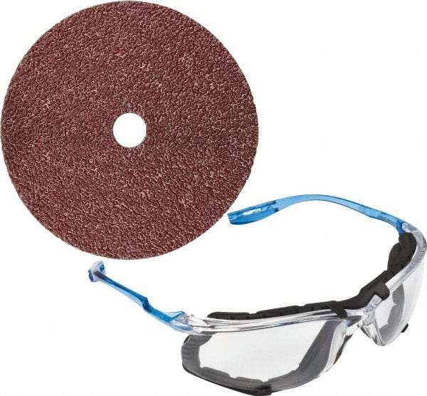 3M - 4-1/2" Diam 7/8" Hole 80 Grit Fiber Disc - Medium Grade, Ceramic, 13,300 Max RPM, Series 982C - Makers Industrial Supply