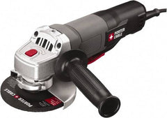 Porter-Cable - 4-1/2" Wheel Diam, 11,000 RPM, Corded Angle & Disc Grinder - 5/8-11 Spindle, 120 Volts, 7 Amps - Makers Industrial Supply