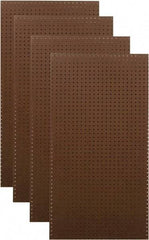 Triton - 24" Wide x 48" High Peg Board Storage Board - 4 Panels, Hardboard, Brown - Makers Industrial Supply