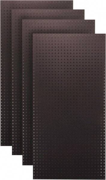 Triton - 24" Wide x 48" High Peg Board Storage Board - 4 Panels, Hardboard, Black - Makers Industrial Supply