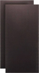 Triton - 24" Wide x 48" High Peg Board Storage Board - 2 Panels, Hardboard, Black - Makers Industrial Supply