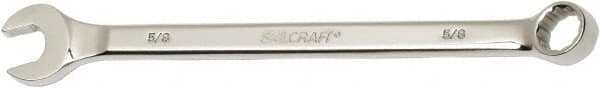 Ability One - 5/8" 12 Point Combination Wrench - 15° Offset Angle, Steel, Chrome Finish - Makers Industrial Supply