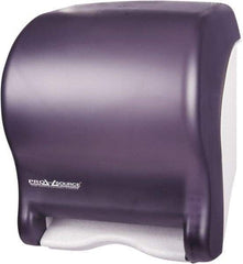 PRO-SOURCE - Hands Free, Plastic Paper Towel Roll Cabinet - 1 Roll 8", Black - Makers Industrial Supply