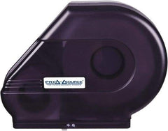 PRO-SOURCE - Jumbo Single Roll Plastic Toilet Tissue Dispenser - 6-1/4" Wide x 14" High x 16-1/2" Deep, Black - Makers Industrial Supply