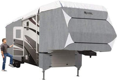 Classic Accessories - Polypropylene RV Protective Cover - 23 to 26' Long x 122" High, Gray and White - Makers Industrial Supply