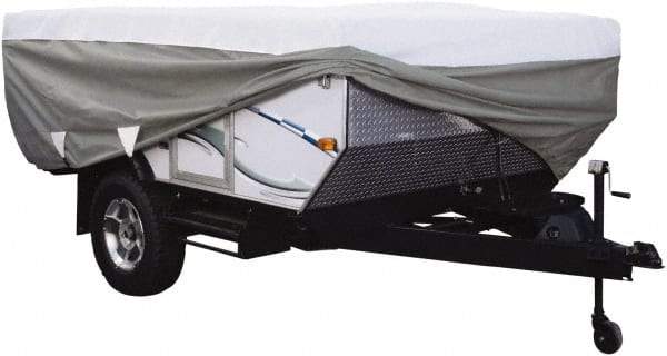 Classic Accessories - Polypropylene RV Protective Cover - 16 to 18' Long, Gray and White - Makers Industrial Supply