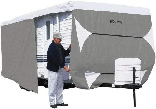 Classic Accessories - Polypropylene RV Protective Cover - 22 to 23' Long x 118" High, Gray and White - Makers Industrial Supply