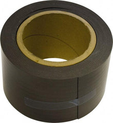 Mag-Mate - 25' Long x 3" Wide x 1/32" Thick Flexible Magnetic Strip - 24 Lb Max Pull Force, 12 Linear Ft/Lb Magnetic Pull Force, Plain Back, Dark Brown - Makers Industrial Supply