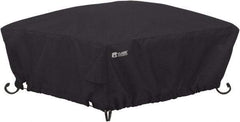 Classic Accessories - Polyester Fire Pit Protective Cover - 30 x 30 x 12", Black - Makers Industrial Supply