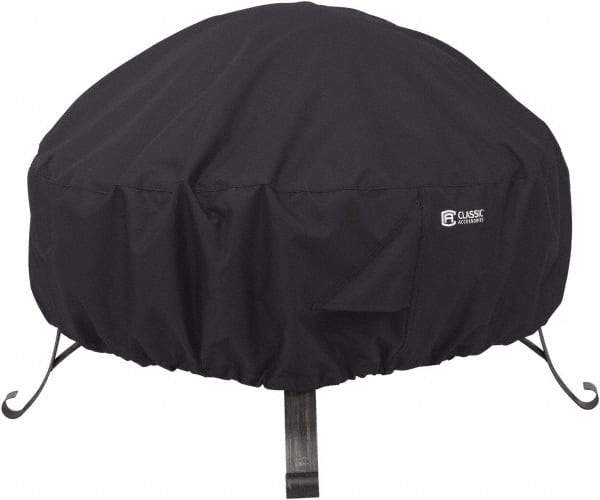 Classic Accessories - Polyester Fire Pit Protective Cover - 36" Diam x 12" High, Black - Makers Industrial Supply