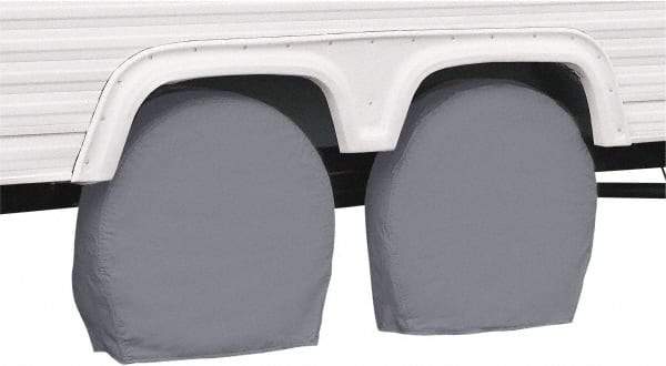 Classic Accessories - Polyvinyl Chloride RV Protective Cover - 36 to 39" Diam x 9" Wide, Gray - Makers Industrial Supply