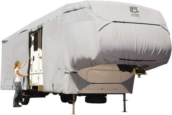 Classic Accessories - Polyester RV Protective Cover - 23 to 26' Long x 122" High, Gray - Makers Industrial Supply