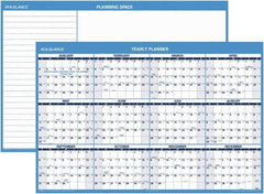 AT-A-GLANCE - 1 Sheet, 48 x 32", Erasable Wall Planner - Blue & White - Makers Industrial Supply