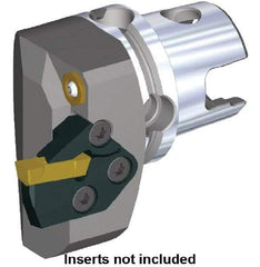 Kennametal - A3 & A4 Modular Blade Insert, 63.5mm Head Length, Modular Grooving Blade Holder Head - Right Hand Cut, System Size KM63XMZ, Through Coolant, Series KGMS - Makers Industrial Supply