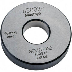 Mitutoyo - Setting Rings Inside Diameter (Decimal Inch): 0.6500 Outside Diameter (Decimal Inch): 1.7700 - Makers Industrial Supply