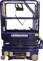 Ballymore - Cherry Pickers (Personal Lifts) Type: Drivable Mini Scissor Lift Type of Power: 12V DC - Makers Industrial Supply