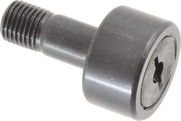 Accurate Bushing - 7/8" Roller Diam x 1/2" Width, 3/8" Stud Diam x 7/8" Length, Stud Cam Follower - Steel, 3/8" Thread Length, 3/8-24 Thread, 1-3/8" OAL, 2,140 Lb Dynamic Cap, 2,260 Lb Static Cap - Makers Industrial Supply