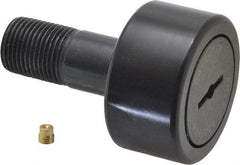 Accurate Bushing - 1-7/8" Roller Diam x 1" Width, 3/4" Stud Diam x 1-3/4" Length, Stud Cam Follower - Steel, 7/8" Thread Length, 3/4-16 Thread, 2-3/4" OAL, 7,870 Lb Dynamic Cap, 7,950 Lb Static Cap - Makers Industrial Supply