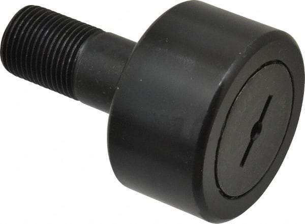 Accurate Bushing - 2-1/4" Roller Diam x 1-1/4" Width, 7/8" Stud Diam x 2" Length, Stud Cam Follower - Steel, 1" Thread Length, 7/8-14 Thread, 3-1/4" OAL, 10,370 Lb Dynamic Cap, 10,700 Lb Static Cap - Makers Industrial Supply