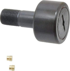 Accurate Bushing - 1-1/2" Roller Diam x 7/8" Width, 5/8" Stud Diam x 1-1/2" Length, Stud Cam Follower - Steel, 3/4" Thread Length, 5/8-18 Thread, 2-3/8" OAL, 5,560 Lb Dynamic Cap, 5,730 Lb Static Cap - Makers Industrial Supply