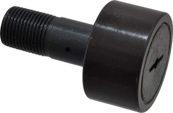 Accurate Bushing - 1-3/4" Roller Diam x 1" Width, 3/4" Stud Diam x 1-3/4" Length, Stud Cam Follower - Steel, 7/8" Thread Length, 3/4-16 Thread, 2-3/4" OAL, 7,870 Lb Dynamic Cap, 7,950 Lb Static Cap - Makers Industrial Supply