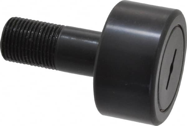 Accurate Bushing - 1-7/8" Roller Diam x 1" Width, 3/4" Stud Diam x 1-3/4" Length, Stud Cam Follower - Steel, 7/8" Thread Length, 3/4-16 Thread, 2-3/4" OAL, 7,870 Lb Dynamic Cap, 7,950 Lb Static Cap - Makers Industrial Supply