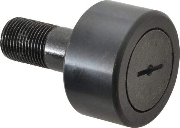 Accurate Bushing - 2-1/4" Roller Diam x 1-1/4" Width, 7/8" Stud Diam x 2" Length, Stud Cam Follower - Steel, 1" Thread Length, 7/8-14 Thread, 3-1/4" OAL, 10,370 Lb Dynamic Cap, 10,700 Lb Static Cap - Makers Industrial Supply