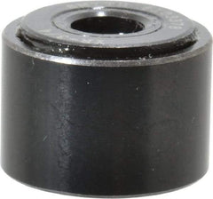 Accurate Bushing - 1/4" Bore, 3/4" Roller Diam x 1/2" Roller Width, Steel Yoke Cam Follower - 2,140 Lb Dynamic Load Capacity, 9/16" Overall Width - Makers Industrial Supply