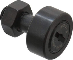 Accurate Bushing - 26mm Roller Diam x 12mm Width, 10mm Stud Diam x 23mm Length, Sealed Stud Cam Follower - Steel, 12mm Thread Length, M10x1 Thread, 36mm OAL, 5,700 N Dynamic Cap, 6,500 N Static Cap - Makers Industrial Supply