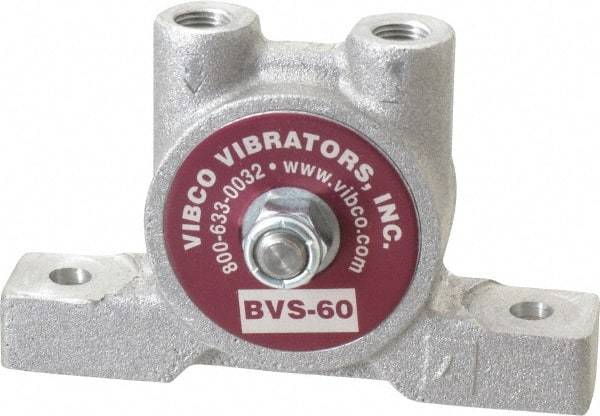 Vibco - 20 Lb. Force, 4 Cubic Feet per Minute, 12,000 RPM, 66 Decibel, Pneumatic Vibrator - 3-7/8" Long x 1-3/16" Wide x 2-3/8" High, 1/8 Port Inlet, 1/8 Port Outlet - Makers Industrial Supply