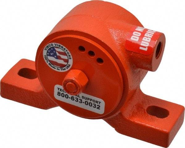 Vibco - 160 Lb. Force, 8 Cubic Feet per Minute, 12,000 RPM, 70 Decibel, Pneumatic Vibrator - 5-1/16" Long x 1-5/16" Wide x 2-5/16" High, 1/4 Port Inlet - Makers Industrial Supply