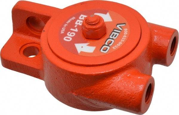 Vibco - ,250 Lb. Force, 11 Cubic Feet per Minute, 15,500 RPM, 77 Decibel, Pneumatic Vibrator - 4-1/8" Long x 2" Wide x 2-9/16" High, 1/4 Port Inlet, 1/4 Port Outlet - Makers Industrial Supply