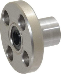 Value Collection - 1/4" ID, Round Flanged Single Linear Bearing - 1/2" OD - Makers Industrial Supply