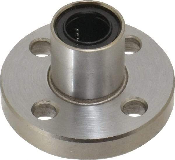 Value Collection - 3/8" ID, Round Flanged Single Linear Bearing - 5/8" OD - Makers Industrial Supply