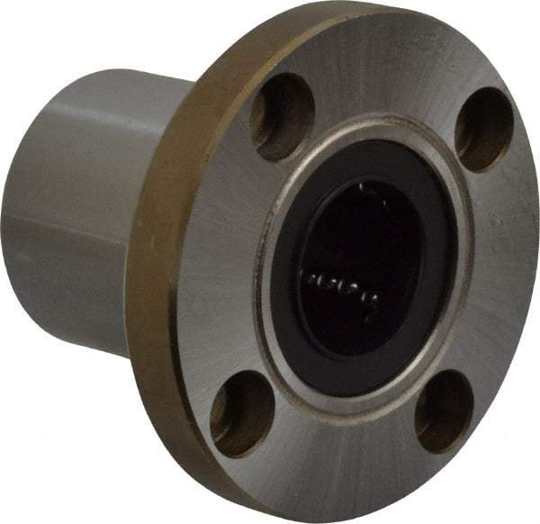 Value Collection - 3/4" ID, Round Flanged Single Linear Bearing - 1-1/4" OD - Makers Industrial Supply