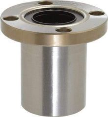 Value Collection - 1" ID, Round Flanged Single Linear Bearing - 1-9/16" OD - Makers Industrial Supply