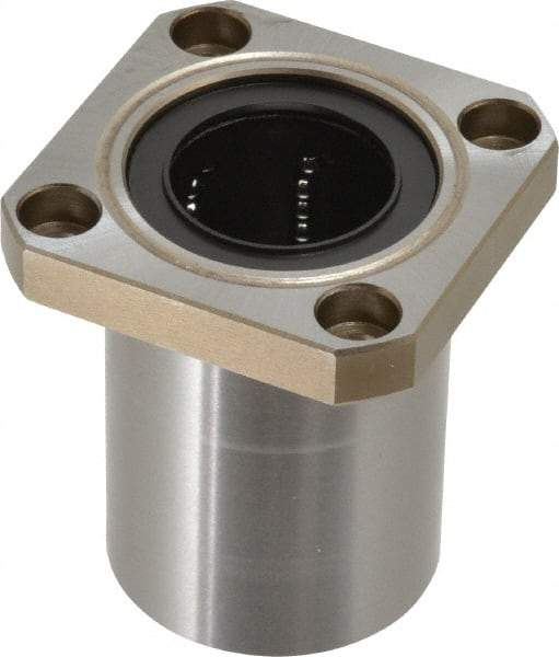 Value Collection - 1-1/4" ID, Square Flanged Single Linear Bearing - 2" OD - Makers Industrial Supply