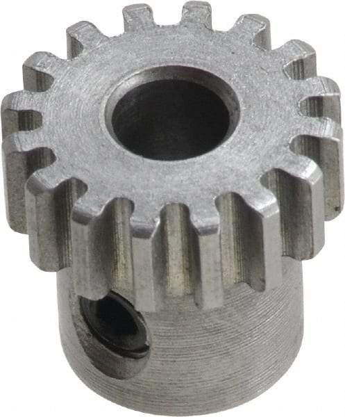 Boston Gear - 5 Pitch, 4" Pitch Diam, 20 Tooth Spur Gear - 1-3/4" Face Width, 1-1/16" Bore Diam, 3.38" Hub Diam, 14.5° Pressure Angle, Steel - Makers Industrial Supply