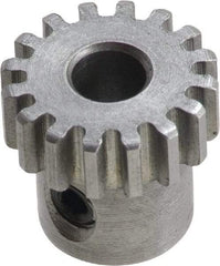 Boston Gear - 5 Pitch, 4" Pitch Diam, 20 Tooth Spur Gear - 1-3/4" Face Width, 1-1/16" Bore Diam, 3.38" Hub Diam, 14.5° Pressure Angle, Steel - Makers Industrial Supply