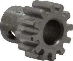 Boston Gear - 24 Pitch, 1/2" Pitch Diam, 12 Tooth Spur Gear - 1/4" Face Width, 1/4" Bore Diam, 0.36" Hub Diam, 14.5° Pressure Angle, Steel - Makers Industrial Supply