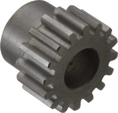 Boston Gear - 16 Pitch, 1" Pitch Diam, 16 Tooth Spur Gear - 1/2" Face Width, 1/2" Bore Diam, 0.81" Hub Diam, 14.5° Pressure Angle, Steel - Makers Industrial Supply