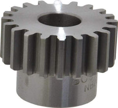 Boston Gear - 16 Pitch, 1-1/4" Pitch Diam, 20 Tooth Spur Gear - 1/2" Face Width, 1/2" Bore Diam, 0.96" Hub Diam, 14.5° Pressure Angle, Steel - Makers Industrial Supply